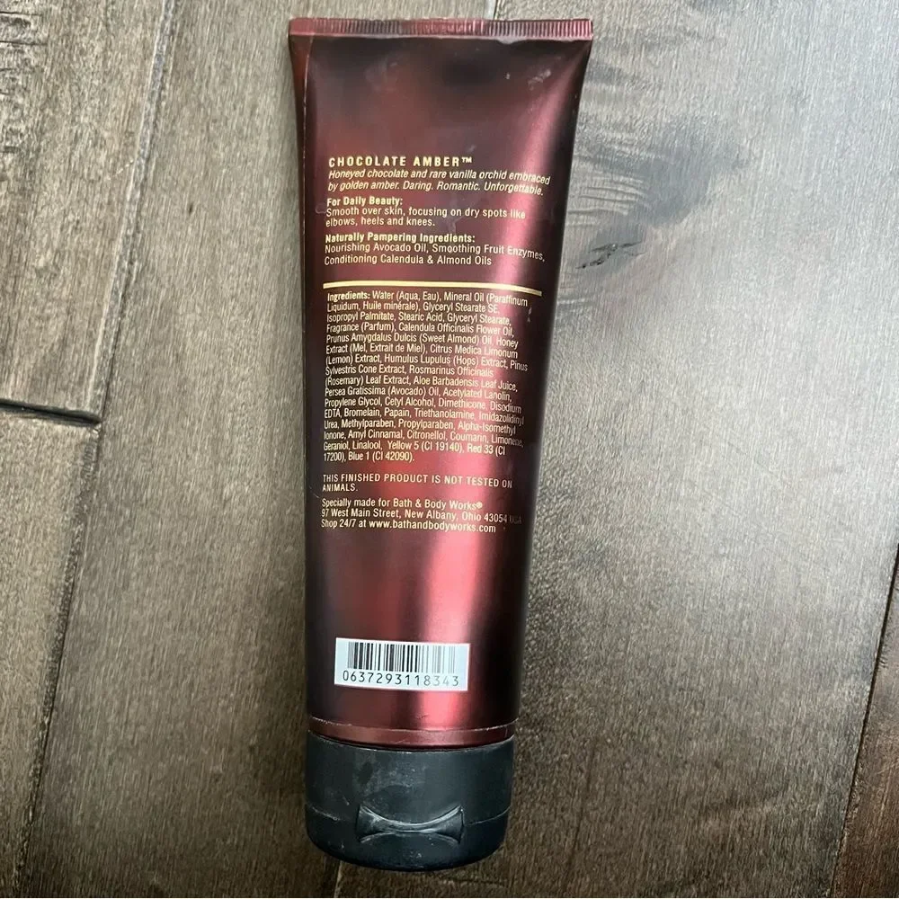 Bath & Body Works Chocolate Amber Body Cream Lotion Rare Discontinued HTF